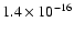 $1.4\times10^{-16}$