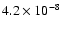 $4.2\times10^{-8}$