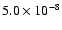 $5.0\times10^{-8}$