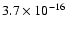$3.7\times10^{-16}$