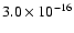 $3.0\times10^{-16}$