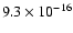 $9.3\times10^{-16}$
