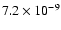 $7.2\times10^{-9}$