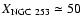 $X_{\rm NGC~253} \simeq 50$