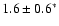 $1.6\pm0.6^{*}$