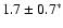 $1.7\pm0.7^{*}$
