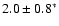 $2.0\pm0.8^{*}$