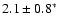 $2.1\pm0.8^{*}$