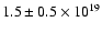 $1.5\pm0.5 \times10^{19}$