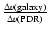 $\frac{\Delta v({\rm galaxy})}{\Delta v({\rm PDR})}$