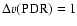 $\Delta v({\rm PDR})=1$
