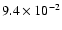 $9.4\times 10^{-2}$