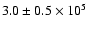 $3.0\pm 0.5 \times 10^{5}$