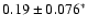 $0.19\pm 0.076^{*}$