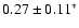 $0.27\pm 0.11^{*}$