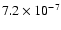 $7.2\times10^{-7}$