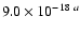 $9.0\times 10^{-18~a}$
