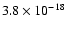 $3.8\times10^{-18}$