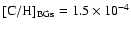 $\rm [C/H]_{BGs}=1.5\times 10^{-4}$