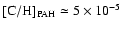 $\rm [C/H]_{\rm PAH} \simeq 5 \times 10^{-5}$