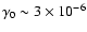 $\gamma _0 \sim 3 \times 10^{-6}$