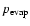 $p_{\rm evap}$