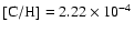 $[\rm C/H]=2.22\times 10^{-4}$