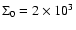 $\Sigma _0= 2 \times 10^3$