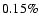 $0.15 \%$