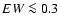 $EW \la0.3$