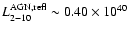 $L_{2-10}^{\rm AGN, refl} \sim 0.40 \times 10^{40}$