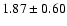 $1.87 \pm 0.60$