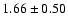$1.66 \pm 0.50$