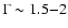 $\Gamma\sim
1.5{-}2$