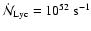 $\dot{\cal N}_{\rm Lyc} = 10^{52}~{\rm s}
^{-1}$
