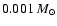 $0.001~M_\odot$