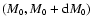 $(M_{\mbox{\tiny0}},M_{\mbox{\tiny0}}+{\rm d}M_{\mbox{\tiny0}})$