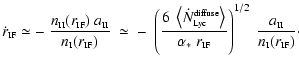 $\displaystyle \dot{r}_{\mbox{\tiny IF}} \simeq -~\frac{n_{\mbox{\tiny II}}
(r_{...
.../2} ~
\frac{a_{\mbox{\tiny II}}}{n_{\mbox{\tiny I}}(r_{\mbox{\tiny IF}})} \cdot$