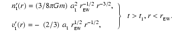 $\displaystyle \left. \begin{array}{rcl}&&n'_{\mbox{\tiny I}}(r) = \left( 3 / 8 ...
...end{array} \; \right\} \;\; t>t_{_{\mbox{\tiny 1}}},
r<r_{_{\mbox{\tiny EW}}} .$