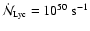 $\dot{\cal N}_{\mbox{\tiny Lyc}} = 10^{50}~
{\rm s}^{-1}$