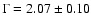 $\Gamma = 2.07\pm {0.10}$