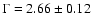 $\Gamma = 2.66\pm {0.12}$