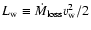 $L_{{\rm w}} \equiv \dot{M}_{{\rm loss}} v_{{\rm w}}^2 / 2$