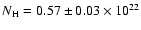 $N_{{\rm H}}=0.57 \pm 0.03 \times 10^{22}$