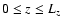$0\leq z\leq L_{z}$