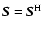 ${\vec S}={\vec S}^{\rm H}$