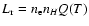 $L_{\rm r}=n_{\rm e}n_{H}Q(T)$