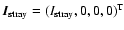 $\vec{I}_{\rm
stray} = (I_{\rm stray}, 0, 0, 0)^{\rm T}$