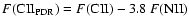 $F({\rm CII}_{\rm PDR})=F({\rm CII})-3.8~F({\rm NII})$