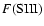 $F({\rm SIII})$